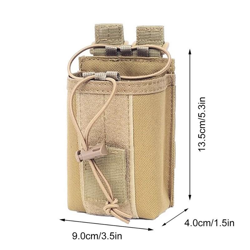 Tactical Radio Holder Molle Radio Pouch Case Heavy Duty Radios Holster Bag for Two Ways Walkie Talkies Baofeng Hunting Equipment