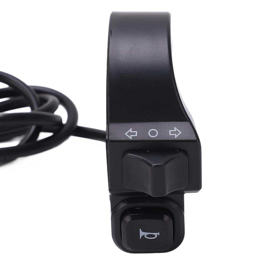 Yavoluy Blinker Schalter, Elektrofahrrad, Blinker Hupen Steuerschalter, Doppelfunktion, Leichter Lenkerschalter für Motorräder