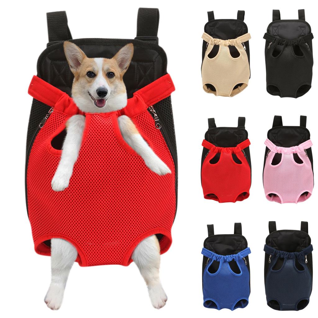 Breathable Pet Back Bag Portable Mesh Pet Backpack And Dog Backpack
