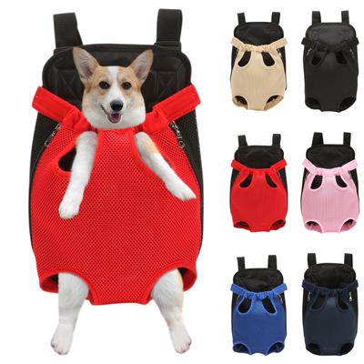 Atmungsaktive Haustier-Rückentasche, tragbarer Netz-Haustier-Rucksack für Katzen und Hunde