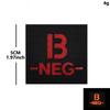 Reflective Velcro Morale Patch - IR Badge, Laser-Cut Blood Type, NKDA Tactical Rescue for Armband or Backpack.