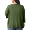 Women's Fall And Winter Fashion Casual Soild 3/4 Sleeve Mid-Length Cardigan Jacket