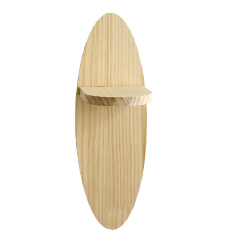 Contemporary Oval Shape Wooden Wall Shelf Floating Shelves Plant Display Stand Rack for Personalizing Home Styling Gift