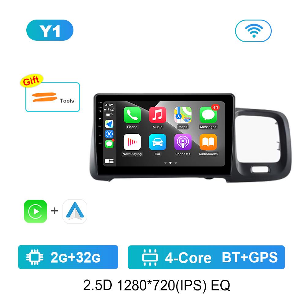 Carplay Car Radio Multimedia Player 9 Inch  for Volvo S60 V60 2011 - 2013 Android System Bluetooth Navi GPS QLED Screen WiFi 4G