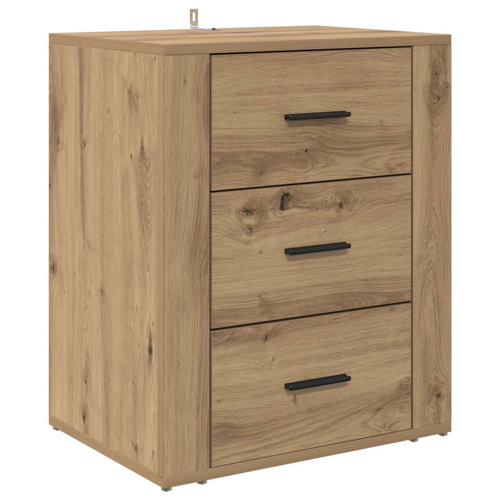 Nightstand Artisan Oak 35 X 50 X 60 Cm Engineered Wood