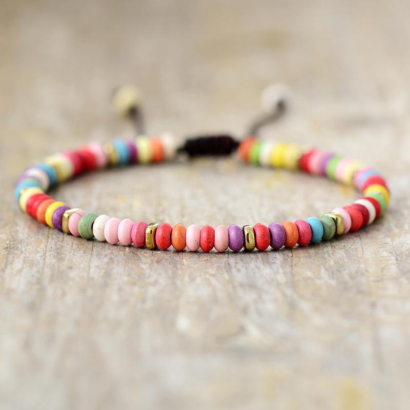 New Stone Handmade Beaded Men'S And Women'S Bracelets Turquoise Adjustable Bracelets Fashion Jewelry Couple Gifts