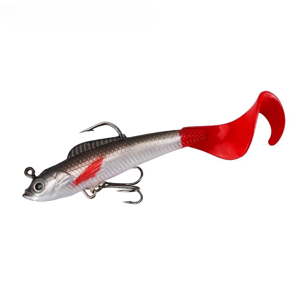 Jigkopf Blei Weichköder 1 stücke Silikon Künstliche Köder 9 cm/9g Angelköder Bass Karpfenangeln Pesca