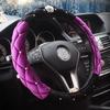 Winter Car Steering Wheel Cover Diamond Crystal Crown Plush Fur Steering-Wheel Cases Auto Interior Accessories For Women Girls