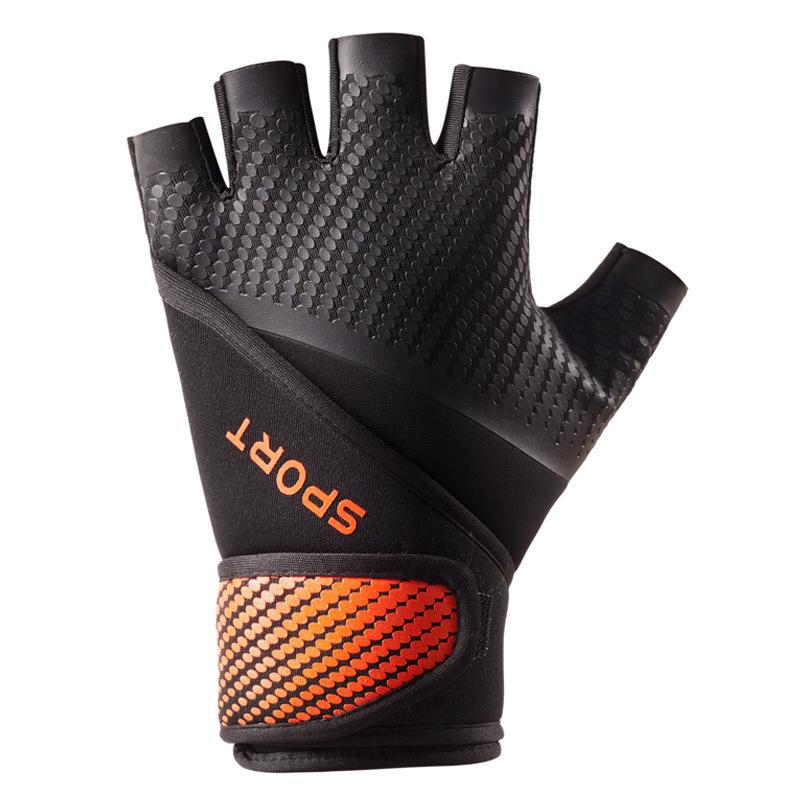 New fitness gloves outdoor sports half finger non-slip, sweat-proof and breathable wrist guards cycling equipment dumbbell protective gloves