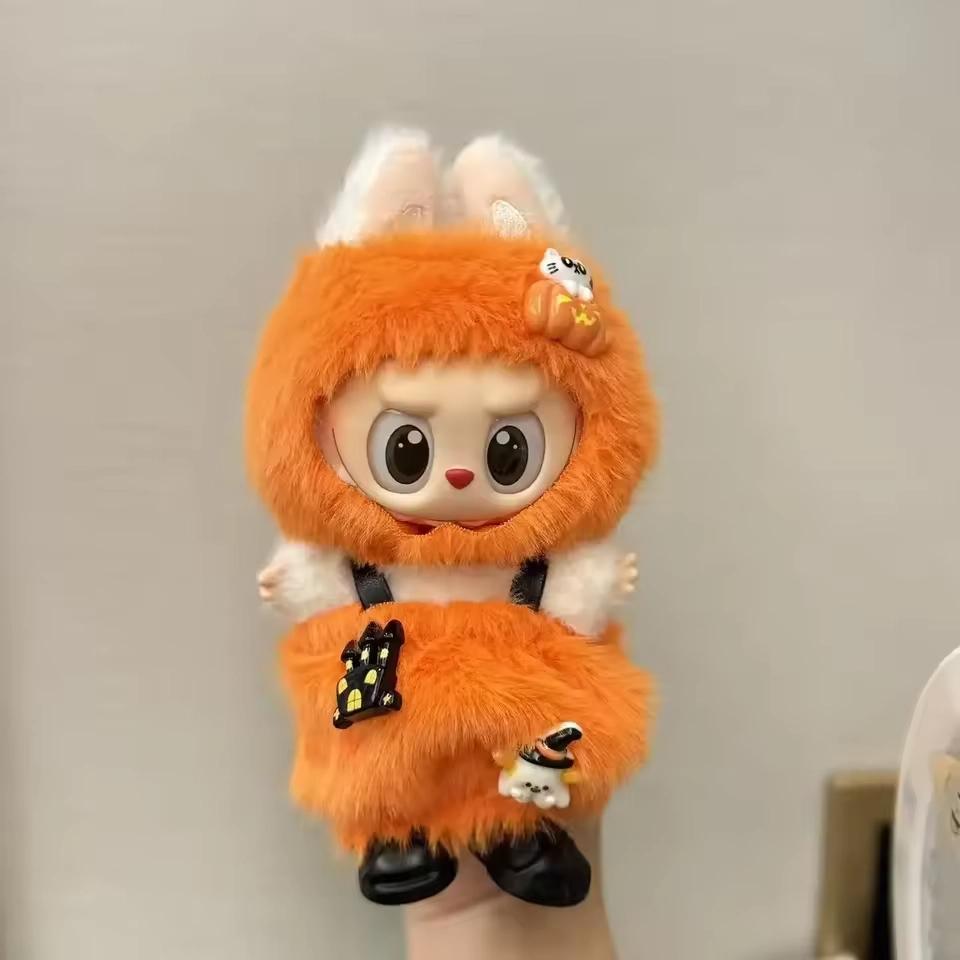 Cute Only Clothing for Labubu Halloween Magical Witch Doll Costume Posture 17cm Vinyl Doll Changing Doll Accessories Toy Gift