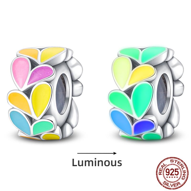 Copper Ocean Series Octopus Turtle Luminous Charms Fit 4Mm Hole Diameter Bracelet Charm Beads Necklace Diy Female Jewelry