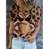 Summer Round Neck 3D Sexy Print Top Fashionable Casual Short Sleeved Women's T-shirts