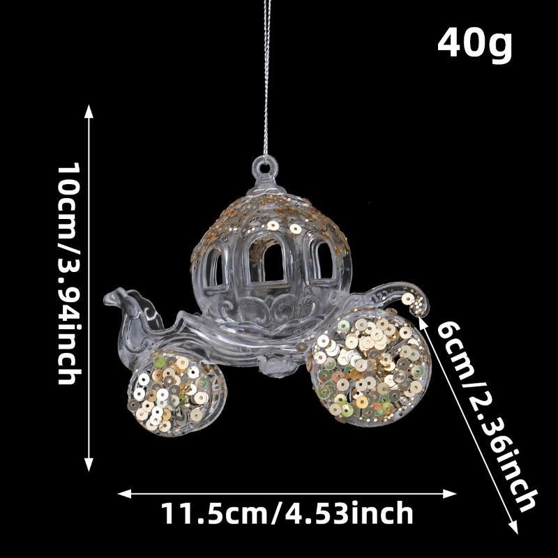 Christmas Ornament Acrylic Sequin Christmas Tree Pendants Snowflake Christmas Supplies Hanging Ornament