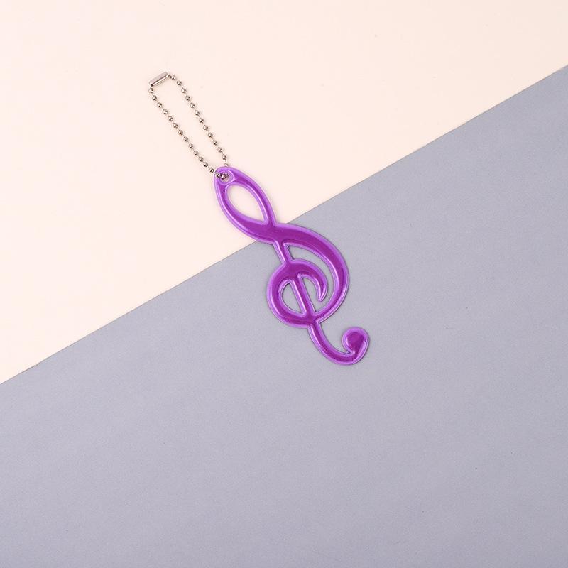 2Pcs Color Music  Safety Reflector Reflective Keychains Car Keyrings Charm Bag Accessories for Jacket BackPack Strollers Wheelchairs