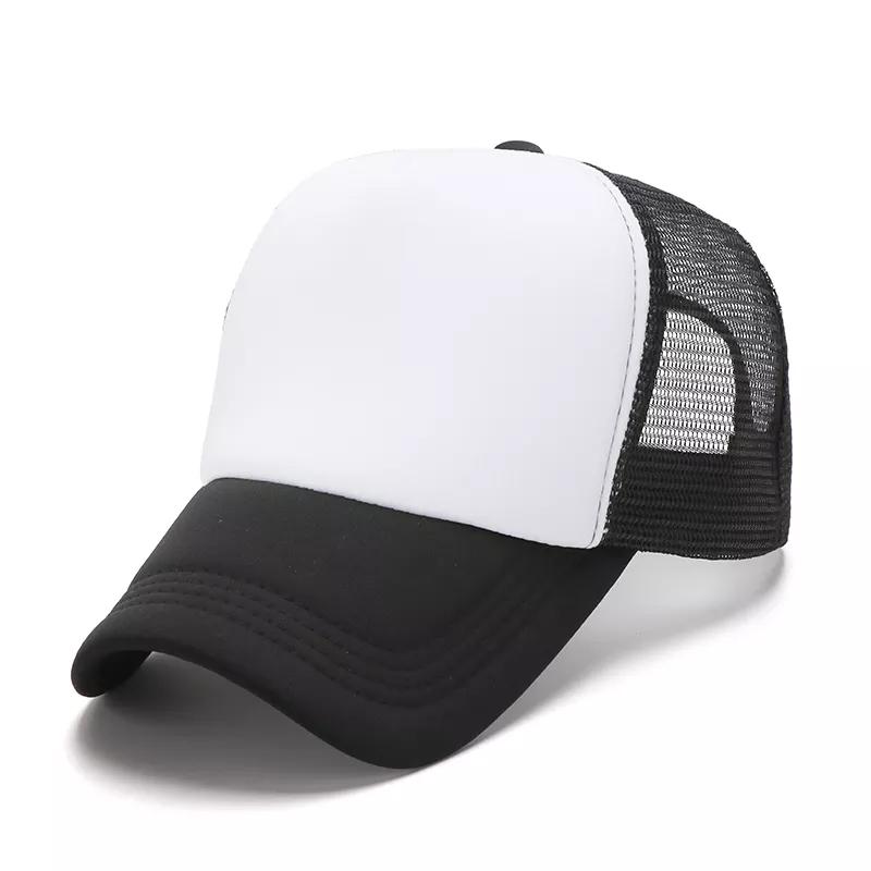 OEM 5 Panel Sport Cap Gorras Foam Mesh Trucker Hat Custom Logo Design Pattern 3D Embroidery Sublimation Print Promotional Hat