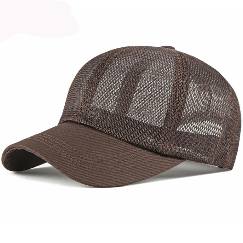 

HT4760 Baseball Cap New Spring Summer Sun Hat Caps for Men Women Breathable Trucker Mesh Cap Male Female Adjustable Snapback Cap Adjustable 55-60cm кавовий