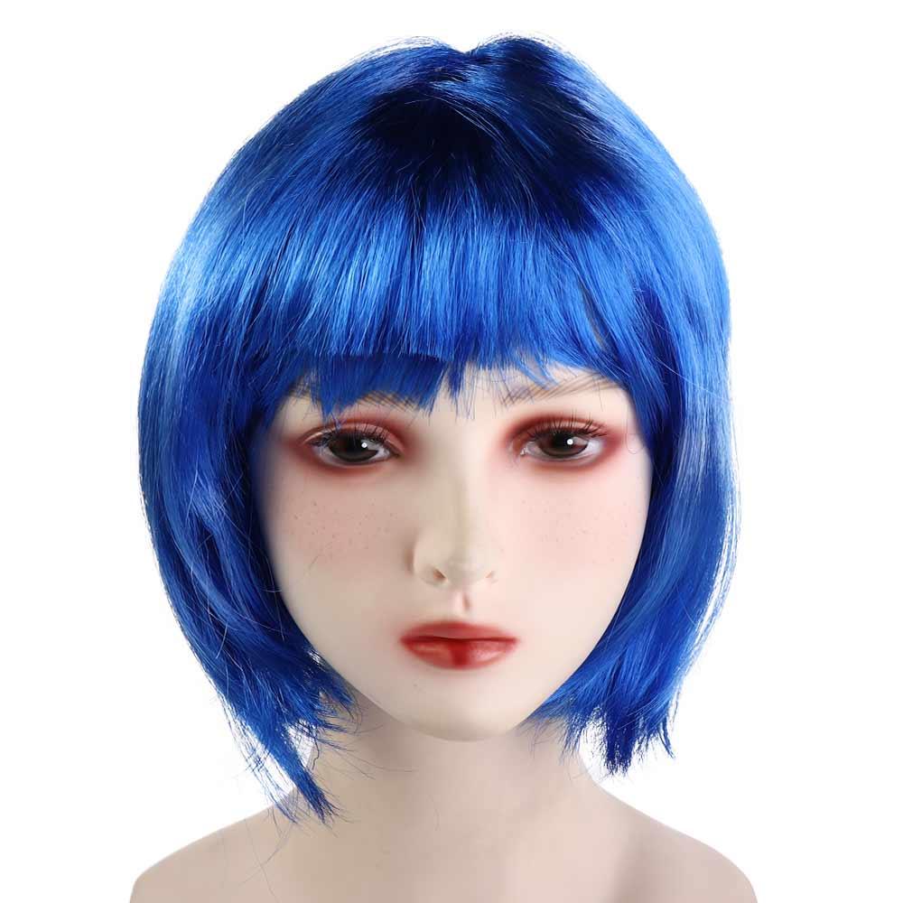 Funny Women Bobo Wig Pink Short Straight Hair Cosplay Party Bob Hair  Makeup Party