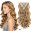 Set Completo 8 Pezzi 17 Clip Estensioni Capelli Sintetici Ondulati 20 Pollici Set Capelli Clip-on Opachi Multicolore