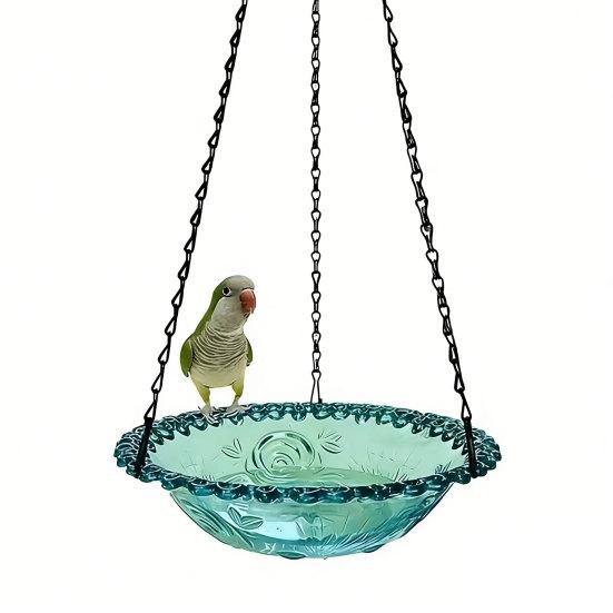 Hanging Bird Bath And Feeder Outdoor Bird Bath Feeder Bowl Bird Bath Bowl Attracts Wild Birds for Garden Yard Decor