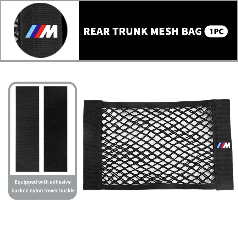 Car Rear Trunk Elastic Mesh Fixed Straps Extinguisher Storage For BMW M Performance Alpina M3 M5 M6 X1 X3 X4 X5 G20