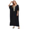 2024 European & American Cotton Embroidered Plus Size Beach Cover-up Dress