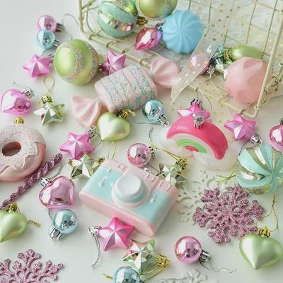 Macaron Color Cross-Border Christmas Ornaments: Unique Christmas Tree Hanging Baubles and Pendants