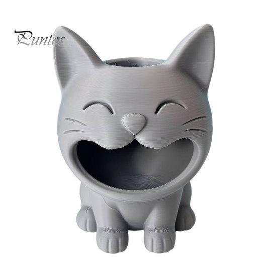 Cute Desk Organizer 3D Printed Cat Shaped Candy Bowl, Storage Container, Desktop Office Decor Pen Holder, Versatile for Pencils Jewelry Hair