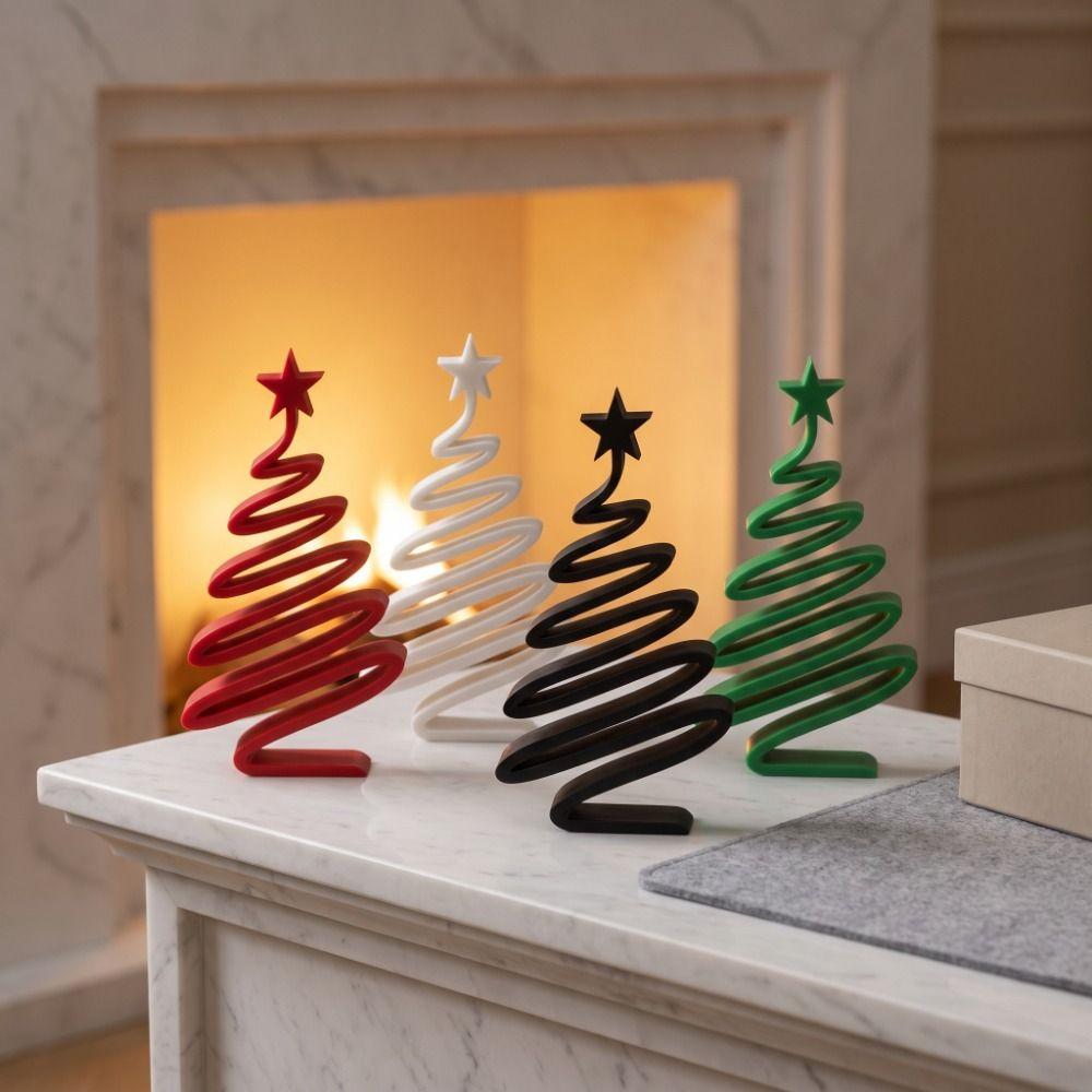 Spiral Shape Desktop Decoration 3D-Printed Xmas Ornaments Unique Christmas Tree Ornament Gift Idea