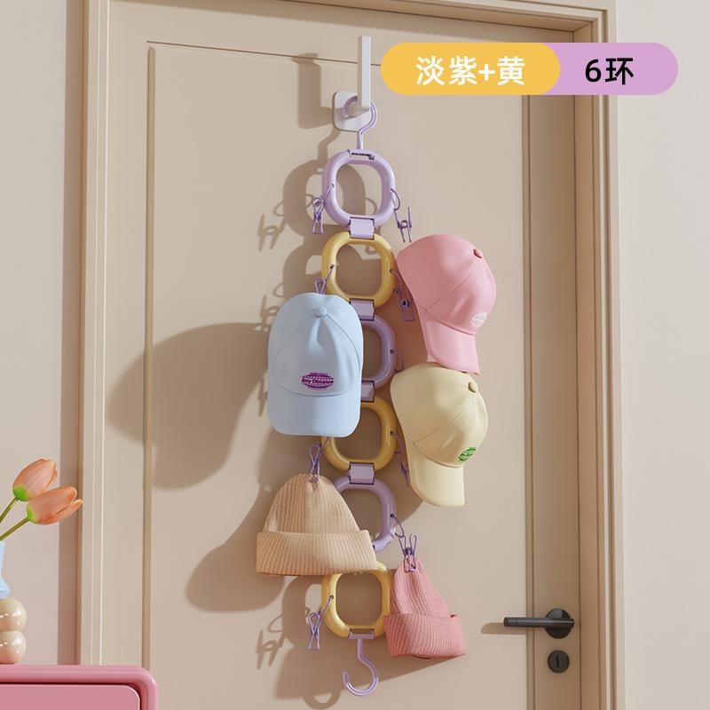 

За дверью Клипса для хранения шляп Бытовой органайзер для бейсболок Многофункциональная сумка для шкафа Подвесная вешалка-дисплей