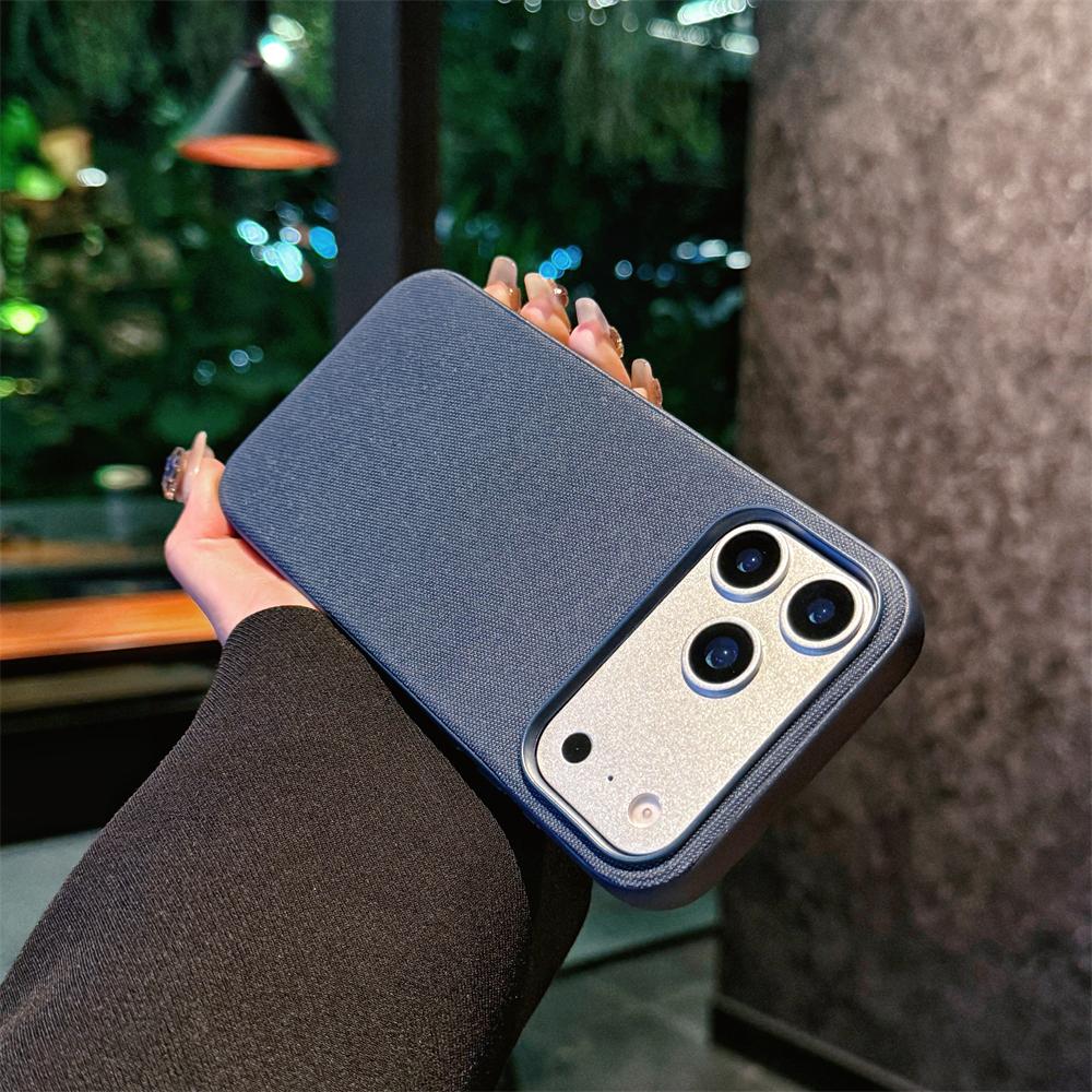 

Business Matte Leather Texture Nylon Fabric Magnetic Case For iPhone 17 Pro Max For Magsafe Wireless Charging Shockproof Cover iPhone17 Pro