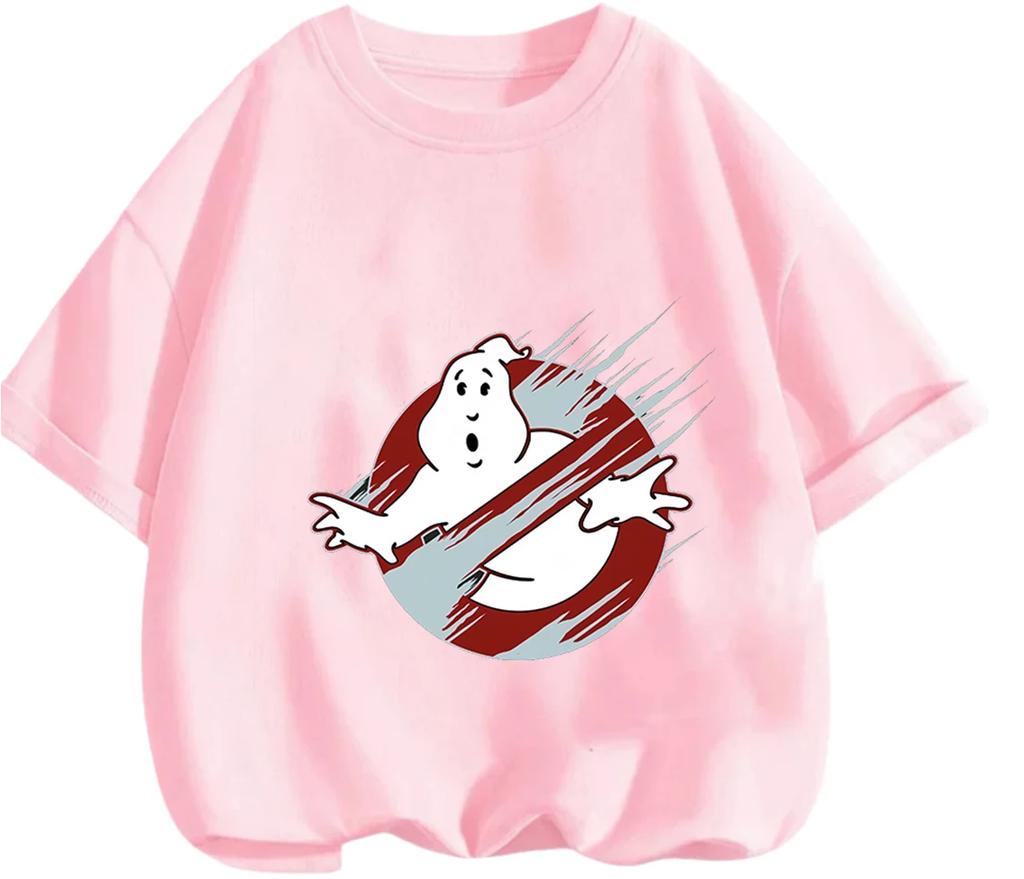 Summer Kids Crew Neck Short Sleeve T Shirt Ghostbusters Classic Cartoon Print Casual School Daily Wear Boys Girls 3 14 Yearss