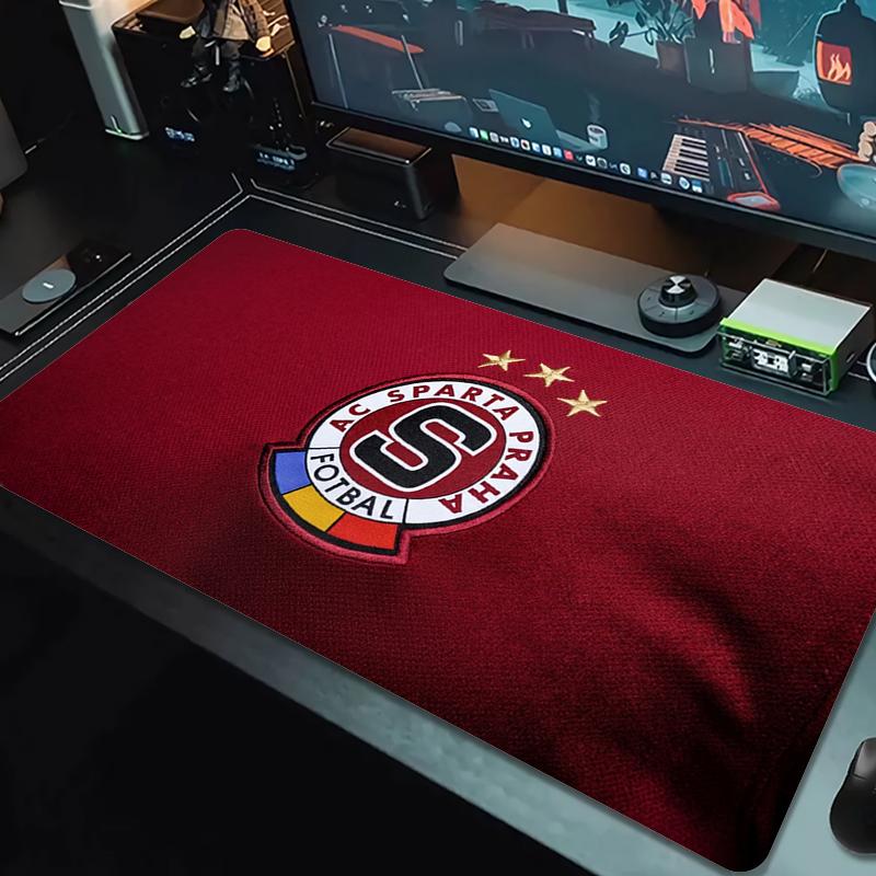 AC Sparta Praha Krajka Jednobarevná Podložka pod myš Velká Herní Podložka na stůl Protiskluzová Podložka pro Notebook Tablet Velký Podložka pod myš XXL Podložka Mini PC Podložka na hraní S uzamykatelným okrajem_XIA 30cmx60cm(11.8x23.6inch) brown