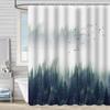 Shower Curtain Waterproof And Mildew-Proof Digital Printing English Alphabet Shower Curtain Bathroom Shower Cloth Partition Curtain Free Of Punching
