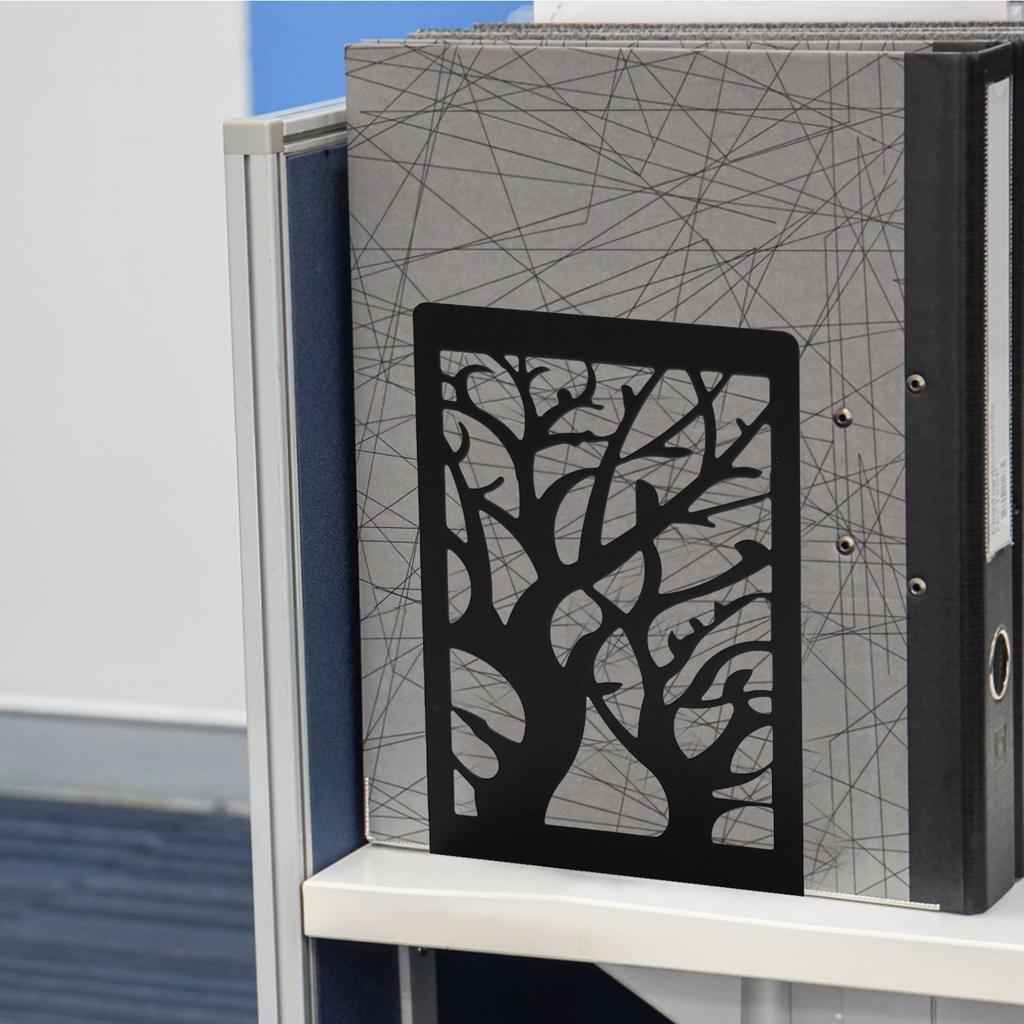 Set of 2 Tree Shaped Decorative Book Holders for Office and Study Book Organizer