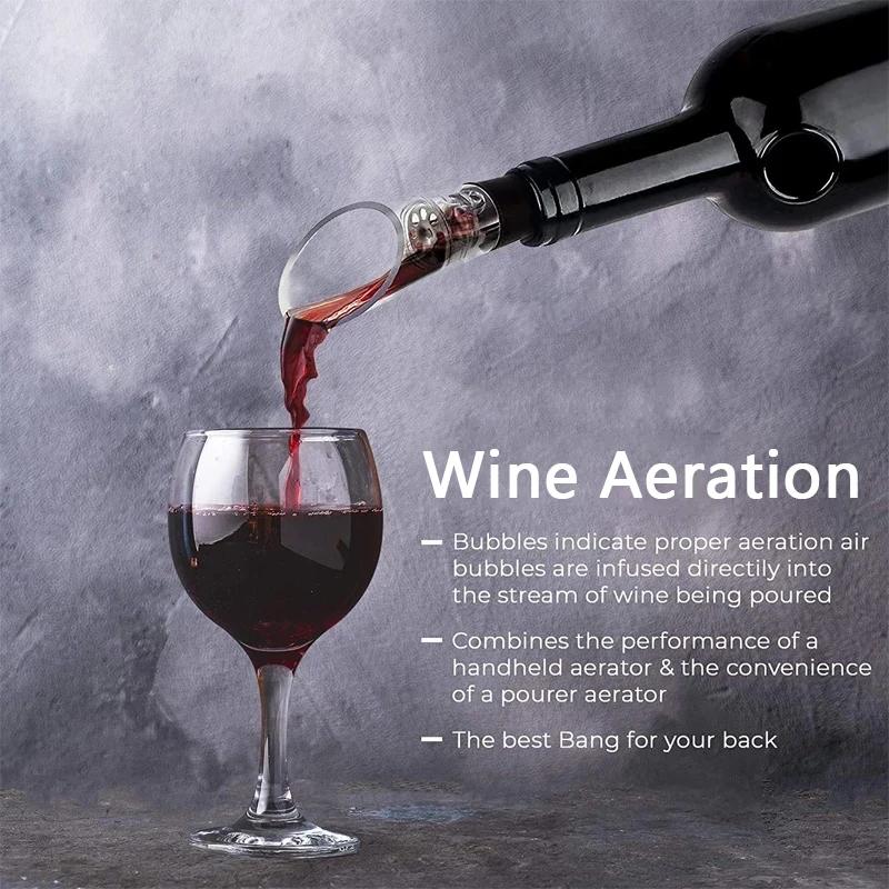 Red Wine Aerator Acrylic Bottle Stopper Decanter Wine Pourer Aerating Pour Spout Wine Air Aerator Bar Accessories