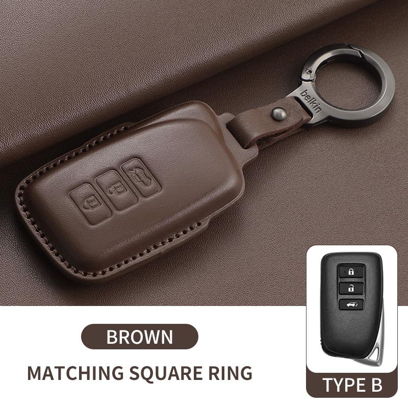 Top Layer Leather Car Key Case Cove Fob for Lexus NX GS RX IS ES GX LX RC 200 250 350 LS 450H 300H Car Keychain Accessories
