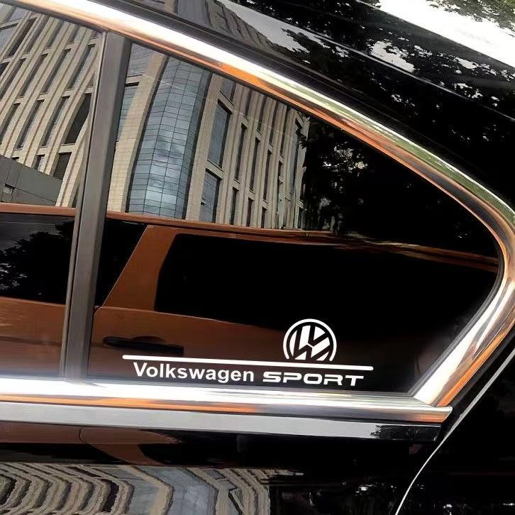 2025 Caldo 2pz Decorazione Carrozzeria Finestrino Bagagliaio Emblema Accessori Auto Adesivo Per Volkswagen Polo T5 Golf 5 6Passat Magotan Tour