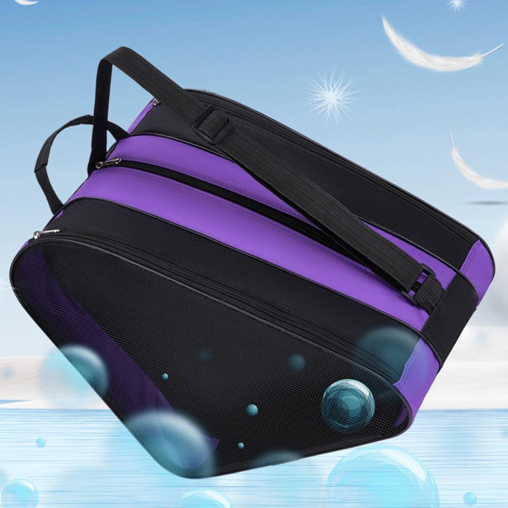 Roller Skate Bag Ice Skate Shoes Bag Oxford Cloth Ski Snow Boots Bag Multi-Compartments Ice-Skating Shoulder Bag for Ski Sports