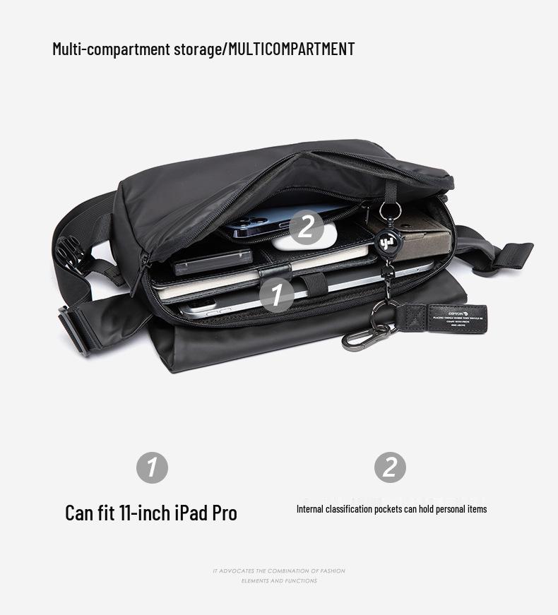 Men's Fashionable Crossbody Messenger Bag - Versatile Japanese Style for Casual or Student Use