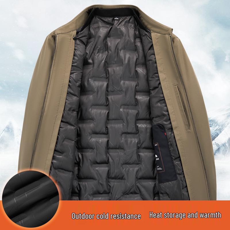 LOMON Men's Lightweight Down Jacket - 2025 Autumn/Winter Business Executive Warm Outerwear