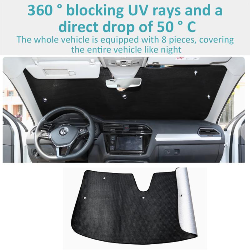 Sunshades for Volkswagen VW Tiguan L R-Line 2017~2024 Side Windshield Curtain Roof Windows Sun Visor Sunroof Cover Accessories