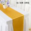 1PC Wedding Party Burgundy Satin Table Runner Modern Royal Blue For Round Dining Tables Decoration 30*275cm