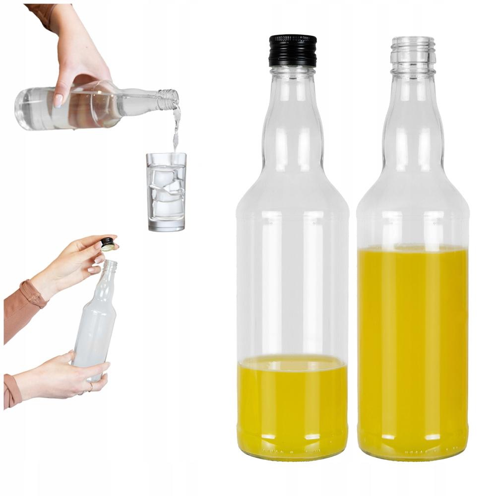 Butelka Monopolowa Monopol 500Ml + Zakrętka Butelki Szklane 0.5L Na Wódkę