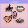 Unique Halloween Skeleton Heart Cup Butterfly Pin Badge For Festive Decoration