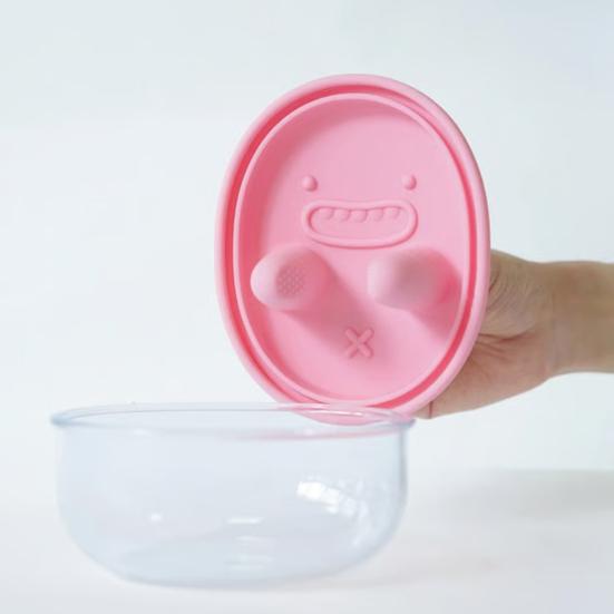 No-Mess Snack Box Transparent Sealed Box with Silicone Lid Reusable Cookies Storage Container Prevent Fingers from Getting Dirty for Picnic Camping