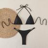 Triangle Strap Pearl Sexy Bikini Split Swimsuit