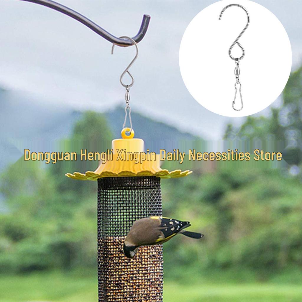 S-Shaped Swivel Bearing Stainless Steel Wind Chime Outdoor Decorative Hook