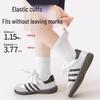Children's Breathable Cotton Striped Mid-Calf Socks, Thin Mesh for Spring & Summer, Seamless Design for Boys & Girls