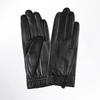 1pair Soft PU Anti-cold Gloves  Men Finger Mittens Black Thickened Gloves  Couple