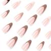 French Four-Color Wearable Press-On Nails: Ready-Made Manicure for Autumn/Winter